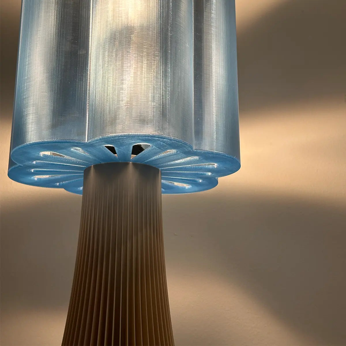 Irma Lamp | Beige & Transparent Blue